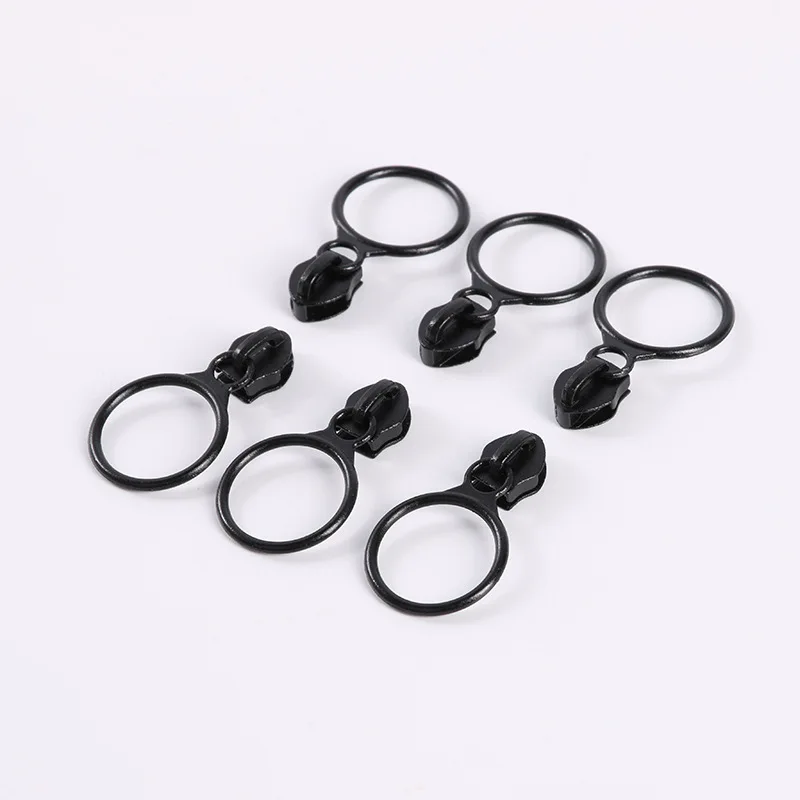 10Pcs/Lot 3# Resin Nylon Zipper Sliders Circle Zipper Puller For Home Textile Bags Sewing Zipper Slider Accessories