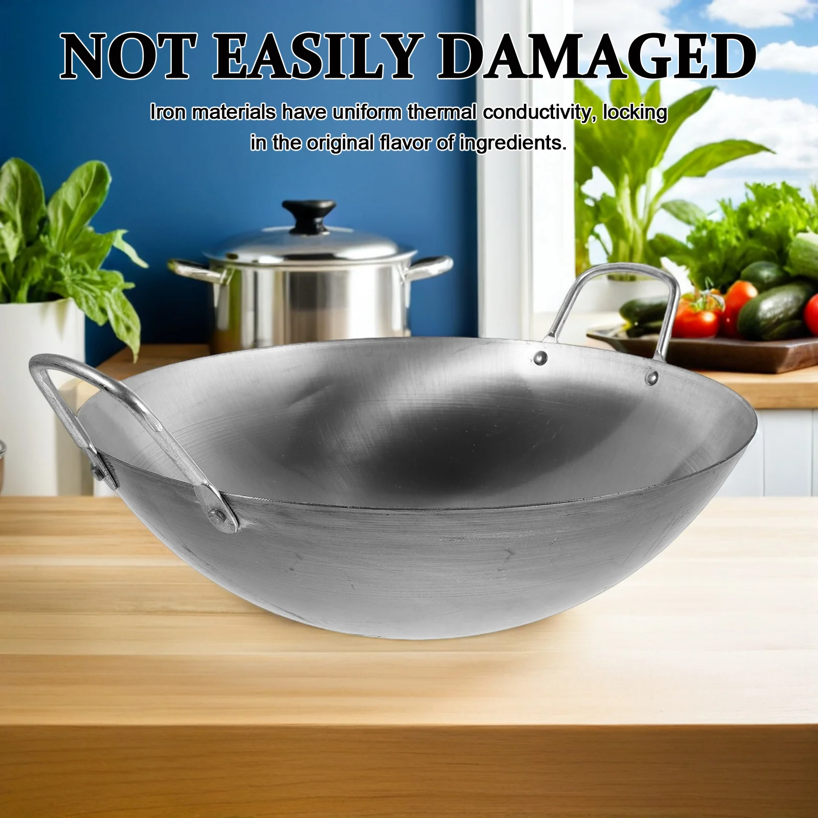 

Iron Wok Ring Rack Non-Slip Dual Handles Windproof Stove Pan Holder Open Bottom Burner Support for Gas Stove Cooking Outdoor