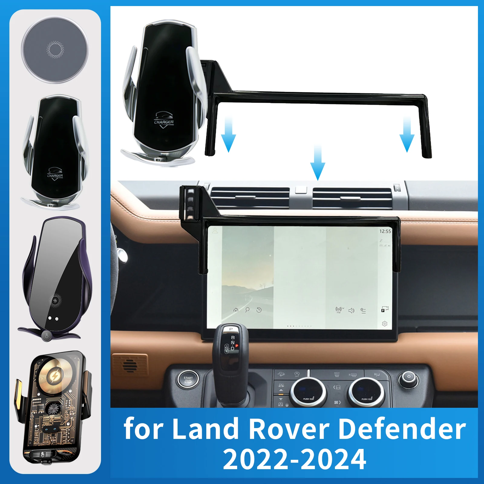 

Car Phone Holder for Land Rover Defender 2022-2024 Charging GPS Bracket Navigation Stand Auto Accessories