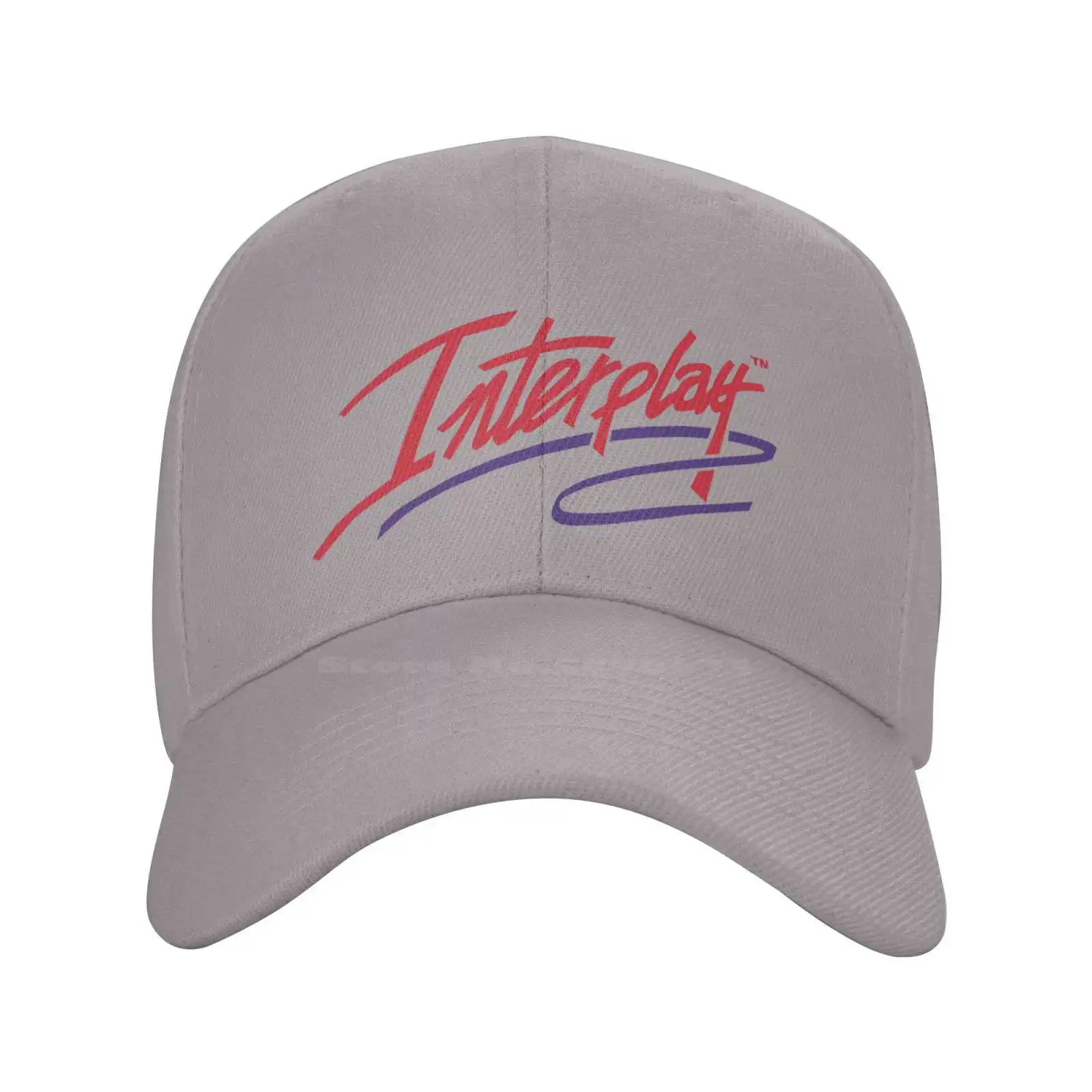 Interplay Entertainment Logo Print Graphic Casual Denim cap Knitted hat Baseball cap