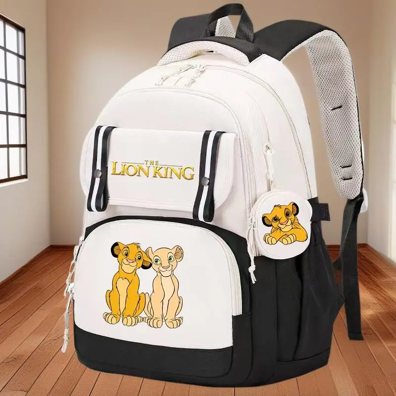 

Рюкзак большой емкости «Король Лев», рюкзак с героями мультфильмов, дорожный рюкзак, школьная сумка для детей, девочек, Mochila с кошельком для монет