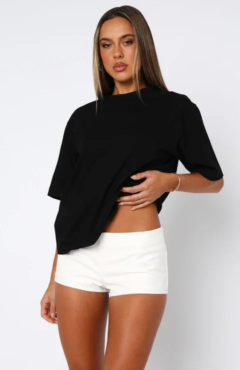 

Женские шорты Y2K с завышенной талией, модные, с низкой посадкой, однотонные, с молнией сзади, мини-шорты, облегающие, повседневные, уличный стиль