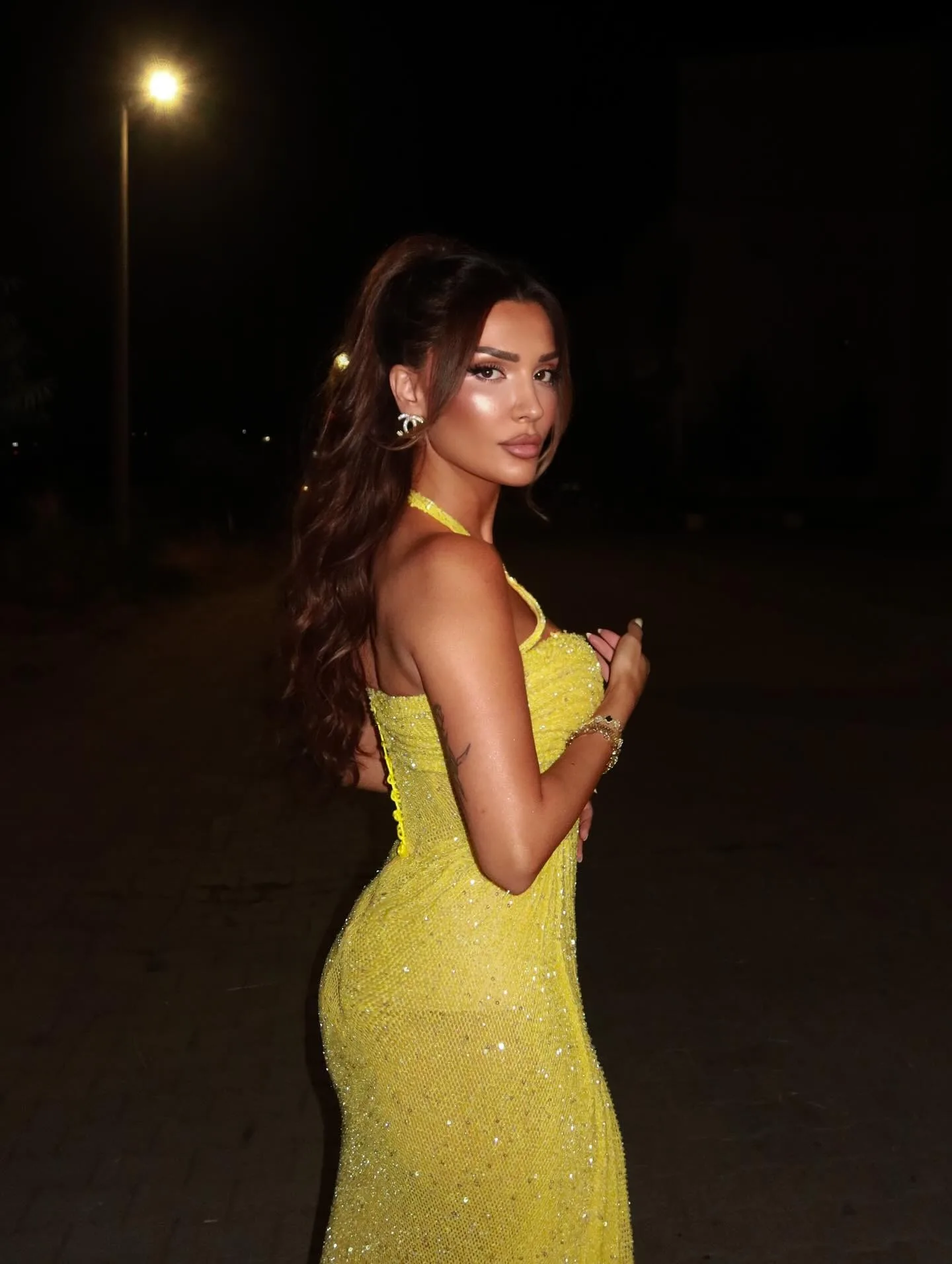 Contessa Dubai customized Halter Neck Prom Dress Side slits Floor-Length vestidos de noche Glitter Mermaid party dress 2025 image 2