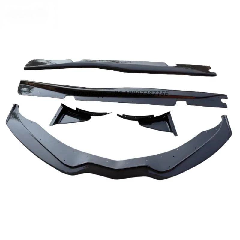 

High Glossy Carbon Fiber C7 Front Bumper Splitter Body kit Side Skirts Front Lip For Corvette C7