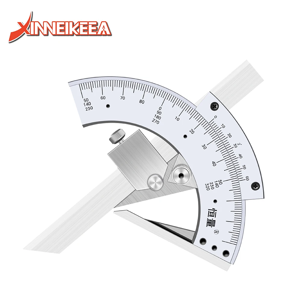 Righello angolare universale a 320 ° righello angolare universale a corsoio in acciaio inossidabile strumenti di misurazione speciali per la lavorazione del legno