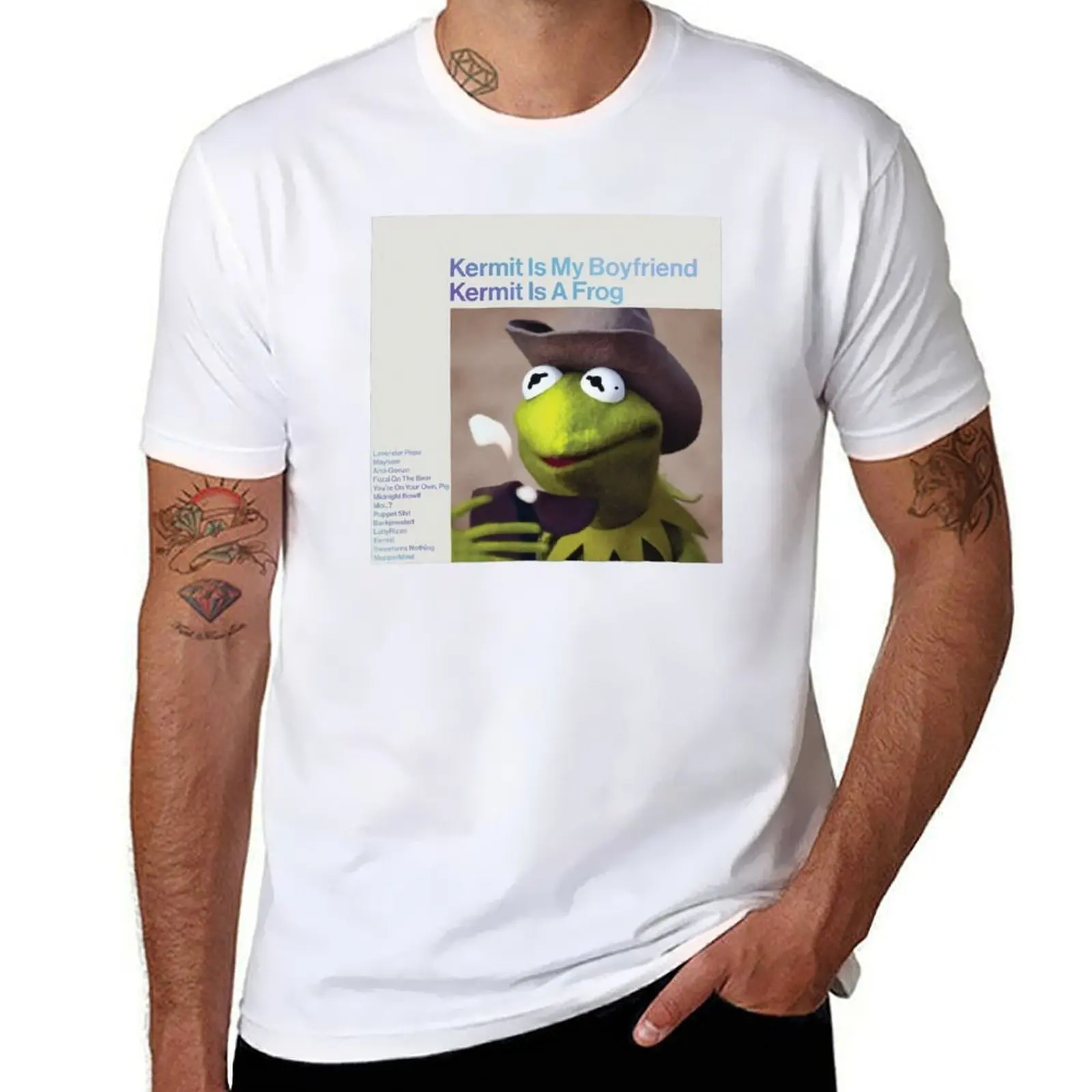 Kermit Is My Boyfriend , Eras Tour , from TikTok, Taylor Swift Merch, Funny, Karma , T-Shirt street wear mens cotton t shirts