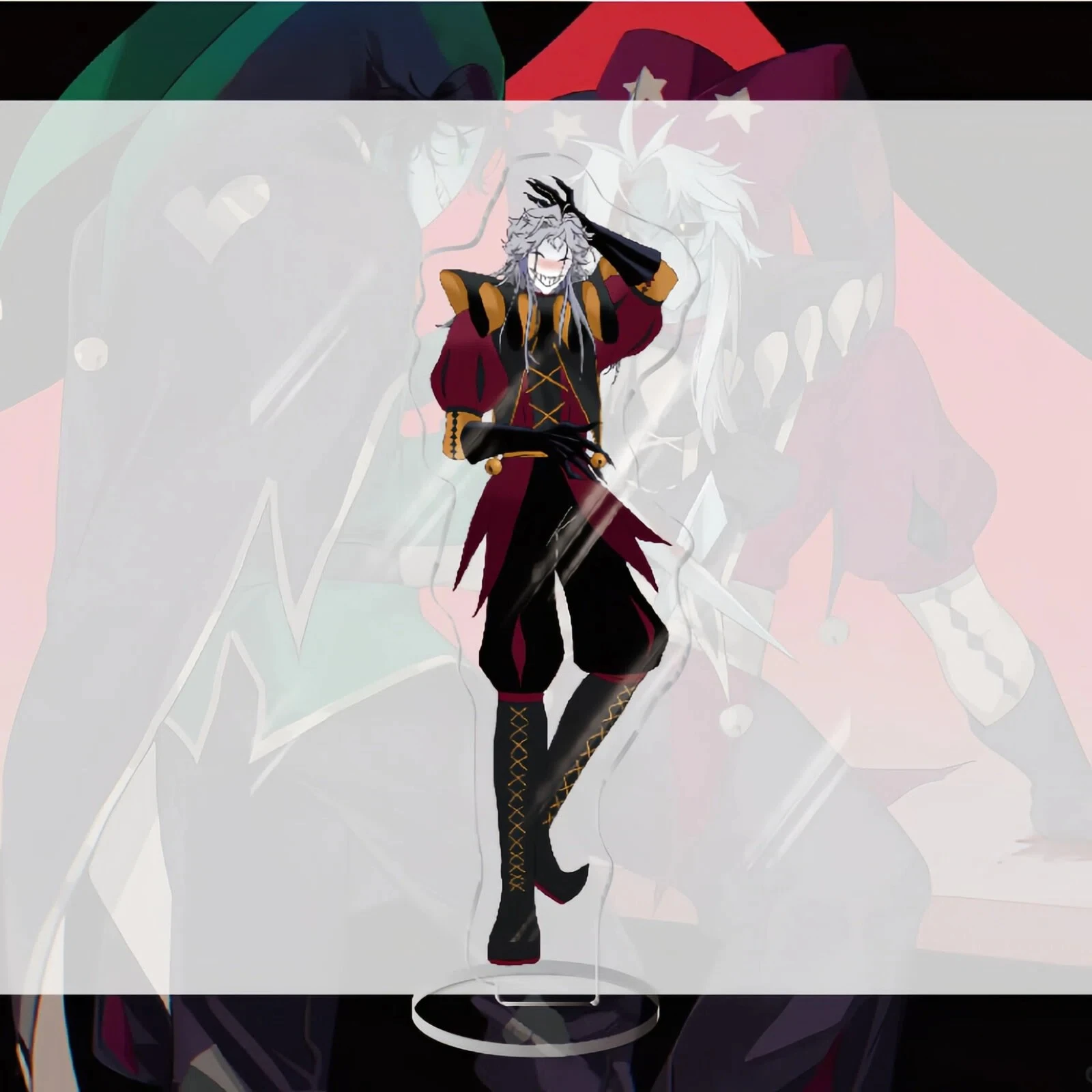 The Freak Circus Anime Figures Pierrot Acrylic Stands Model Keyring Harlequin Desktop Ornaments Standing Prop Collection Gift