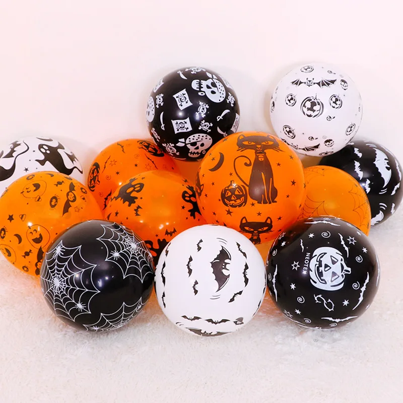50 teile/paket neue 12 Zoll Halloween Party Dekoration orange Latex Luftballons Fledermäuse Skelette Geister Kürbisse Ghost Festival Luftballons