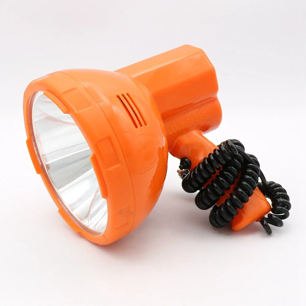 12V50W LED Handheld Spotlight For Car's Cigarette Lighter & External 12V Battery