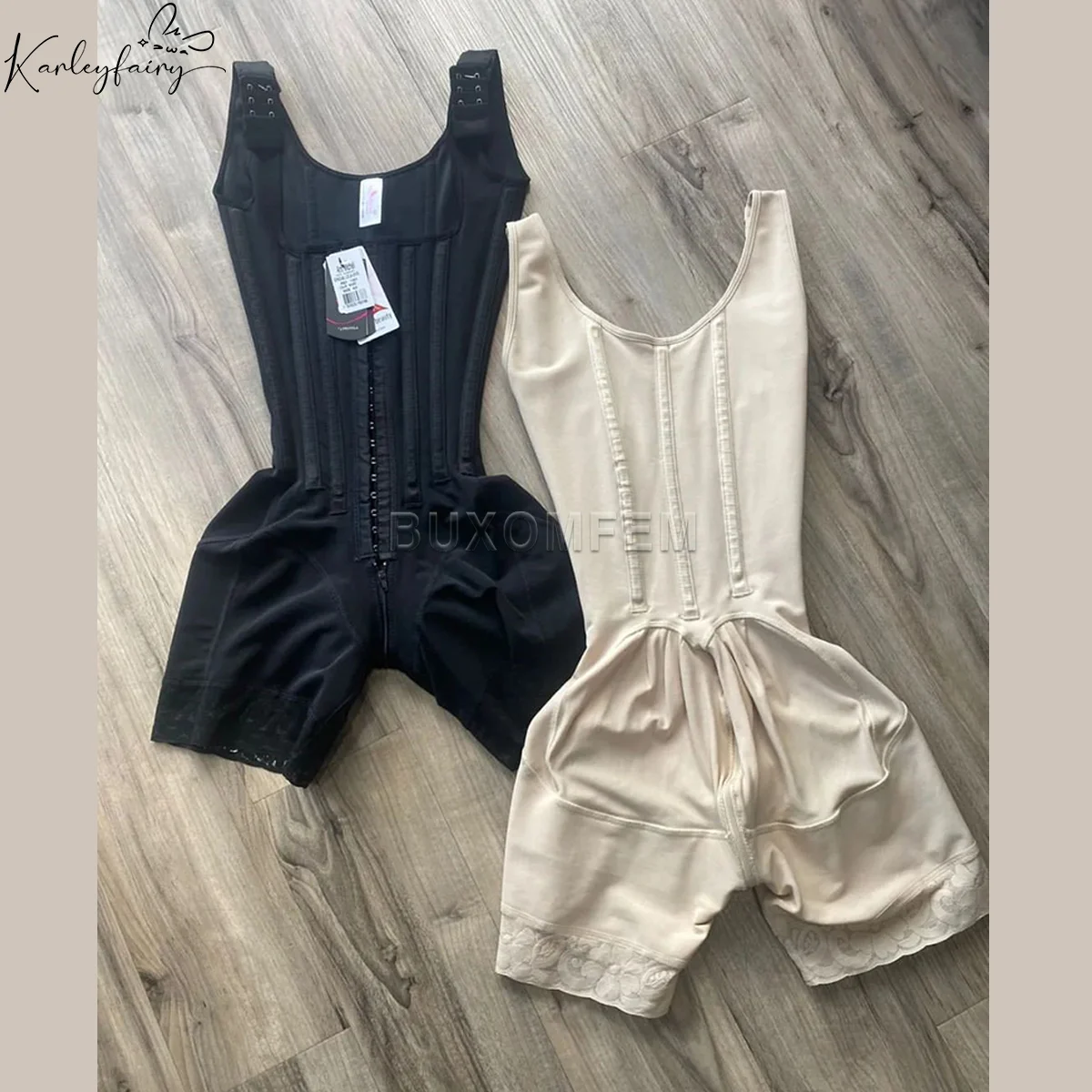 Postpartum Push Up Columbian Fajas Shapewear Front Breasted Modeling Tummy Control Shaper Open Crotch Seamless Tight Bodysuits