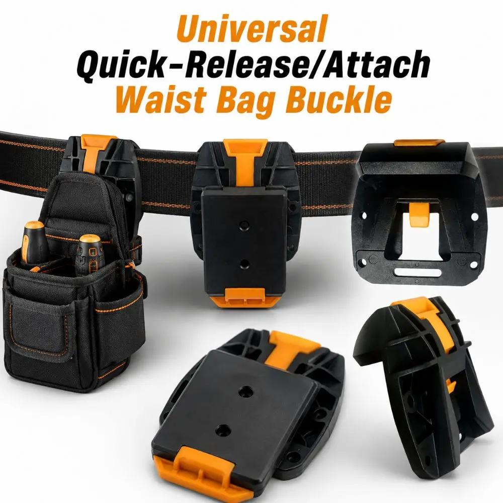 Quick-Release/Attach Waist Bag Buckle Universal Sturdy ABS Tool Bag Belt Clip Buckle DIY Tool Bag Fixing Clip All Tool Waist Bag