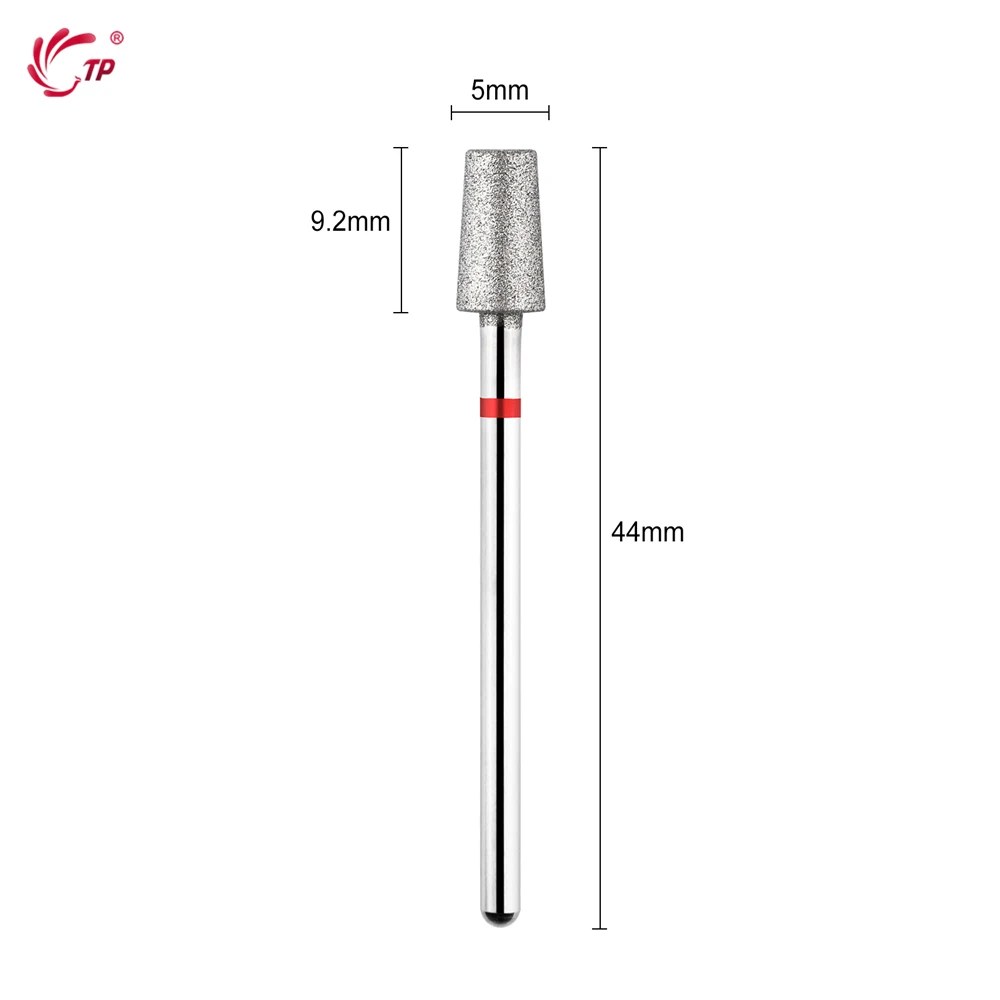 TP 2 pezzi punta da trapano per unghie diamantata fresa rotativa cuticola pulita frese per manicure accessori per trapano frese per strumenti di bellezza delle unghie