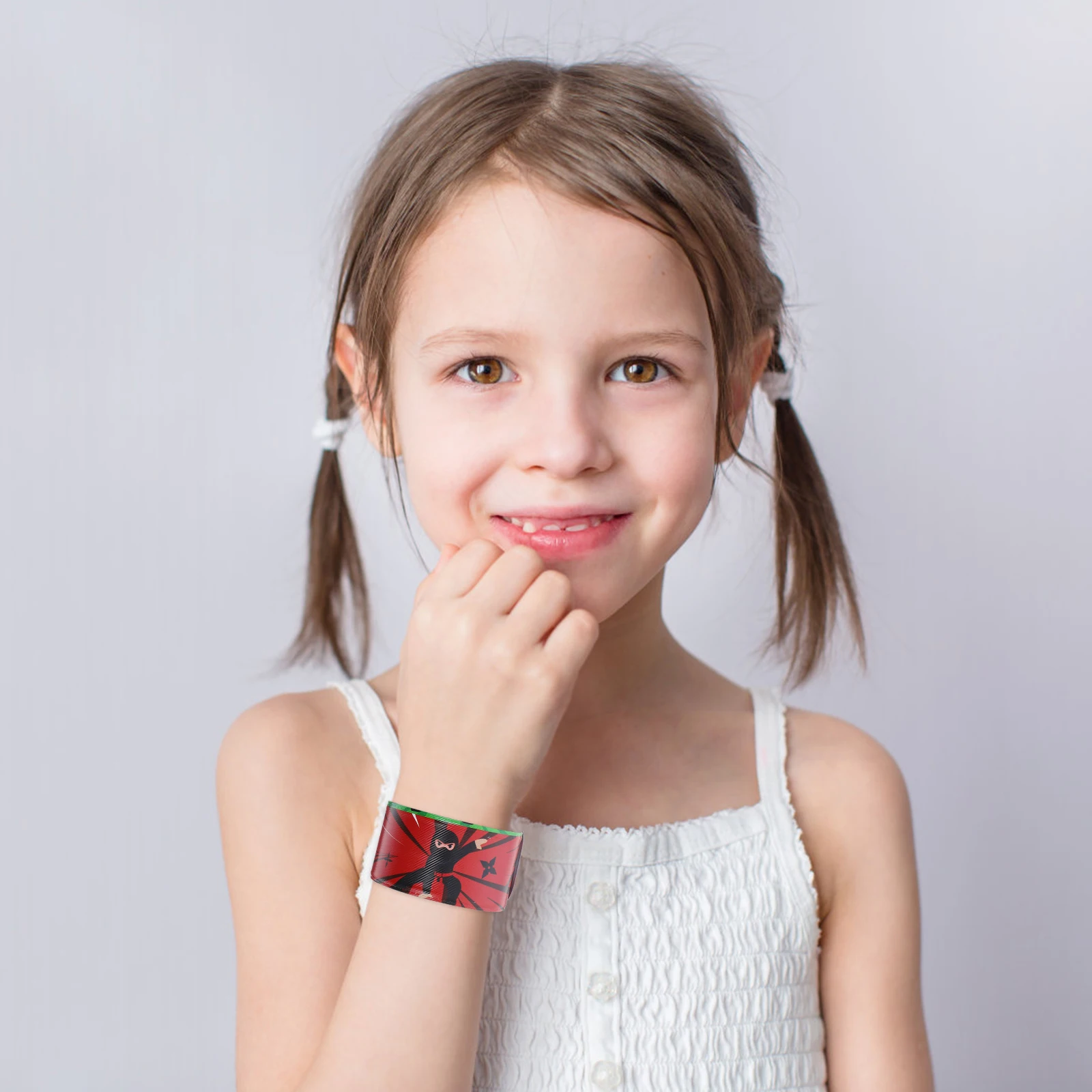 

Colorful Ninja Slap Bracelets Pat Ring Child Friendly Interactive Toys Birthday Favors Party Supplies Decorations Play