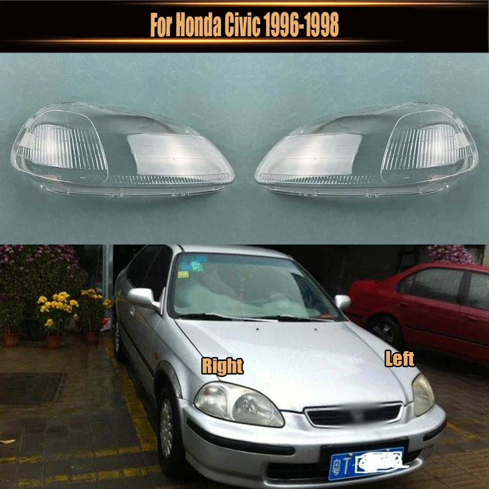 

For Honda Civic 1996 1997 1998 Transparent Lampshade Front Headlight Shell Headlamp Cover Lens Plexiglass Auto Replacement Parts