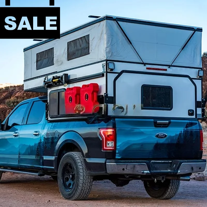 Aluminum Pickup Truck Camper Waterproof Caravan Overland 4x4 Outdoor Camping Travel Trailer Premium Custom