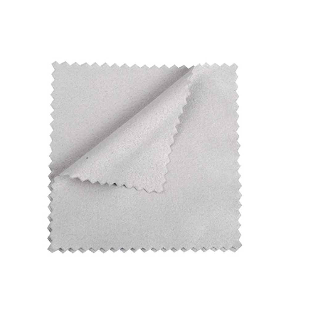 

50pcs Jewelry Cloth Microfiber Sunglass Lens Wipes Silver Platinum Glasses Jewelry Polishing Cloth Camera Phone