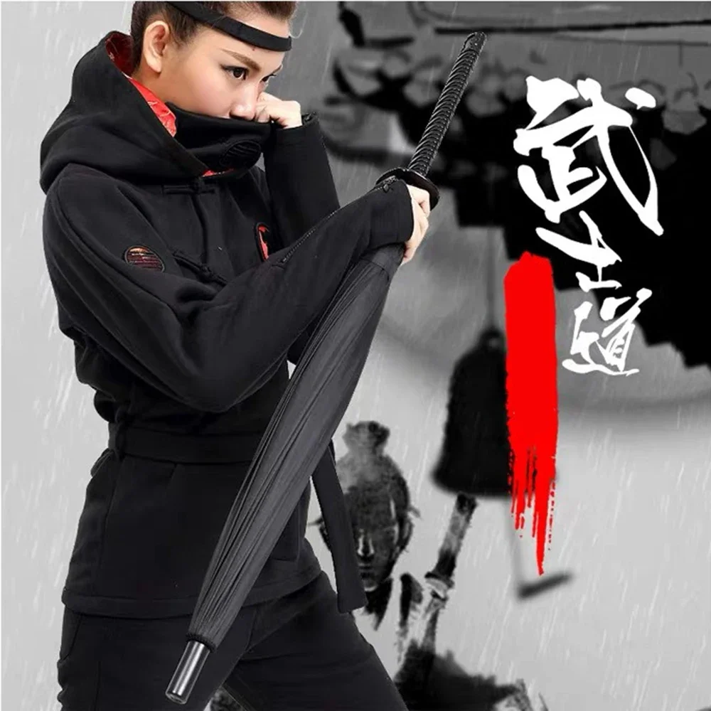 Japanese Ninja-like Katana Umbrella Samurai Sword Rain Thickened Straight Pole Umbrella Long Handle Big Windbreak