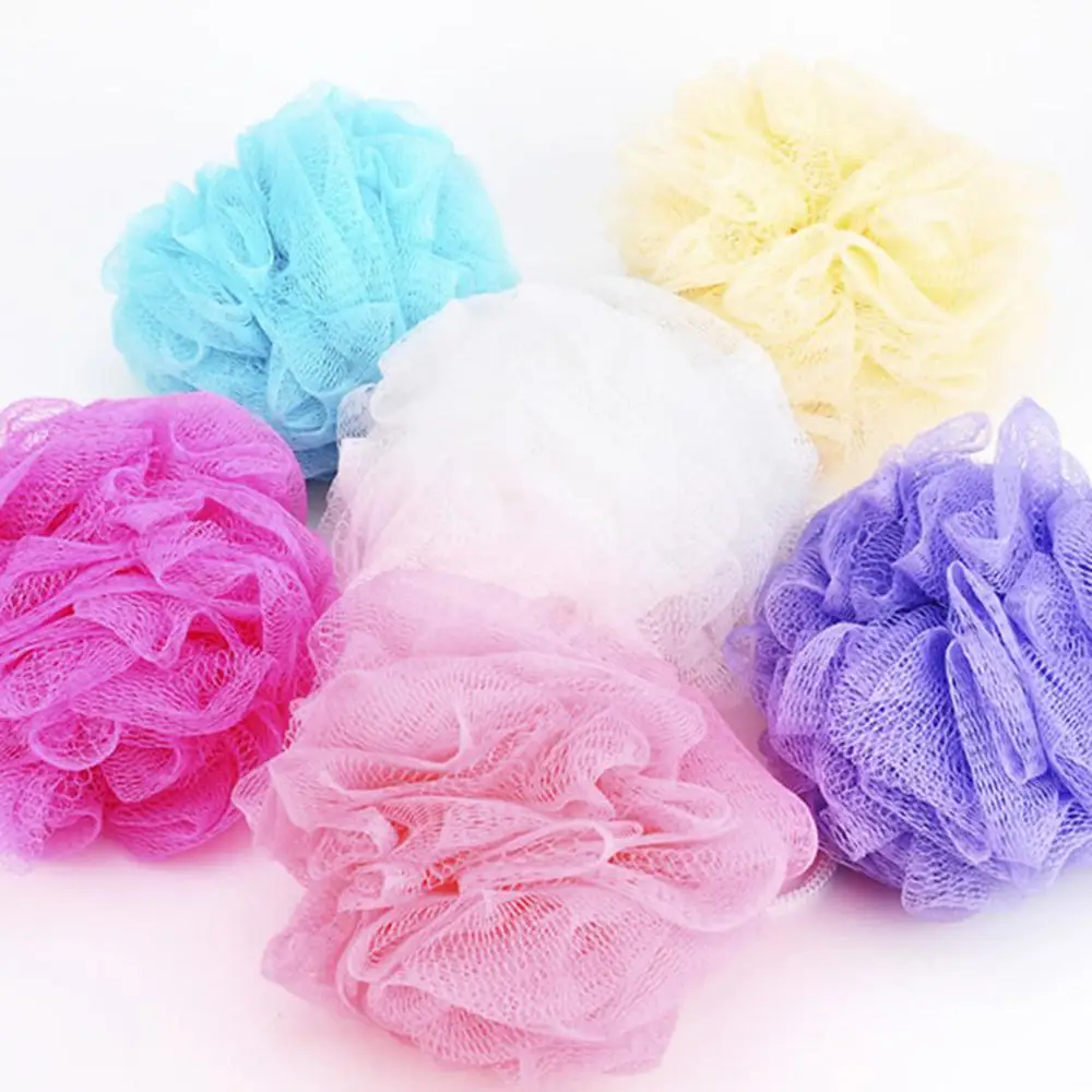 Can Be Hung Color Randomly Sent Mesh Multi-foam Nylon Scrubbing Brush Sponge Flower Bath Ball Refreshing Shower Nylon Scrubber