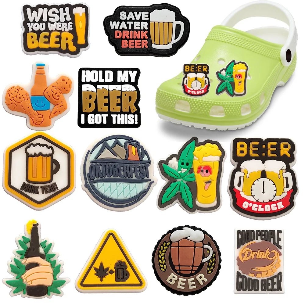 Beer series PVC shoes charm dile decorative sandals Bihota accessories decorative children gifts wholesale