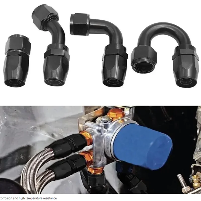 

Универсальные поворотные фитинги для шлангов 0-180° ° Комплект адаптеров для топливных и масляных линий AN4-AN20, алюминиевые соединители для шлангов, для модифицированных гоночных автомобилей