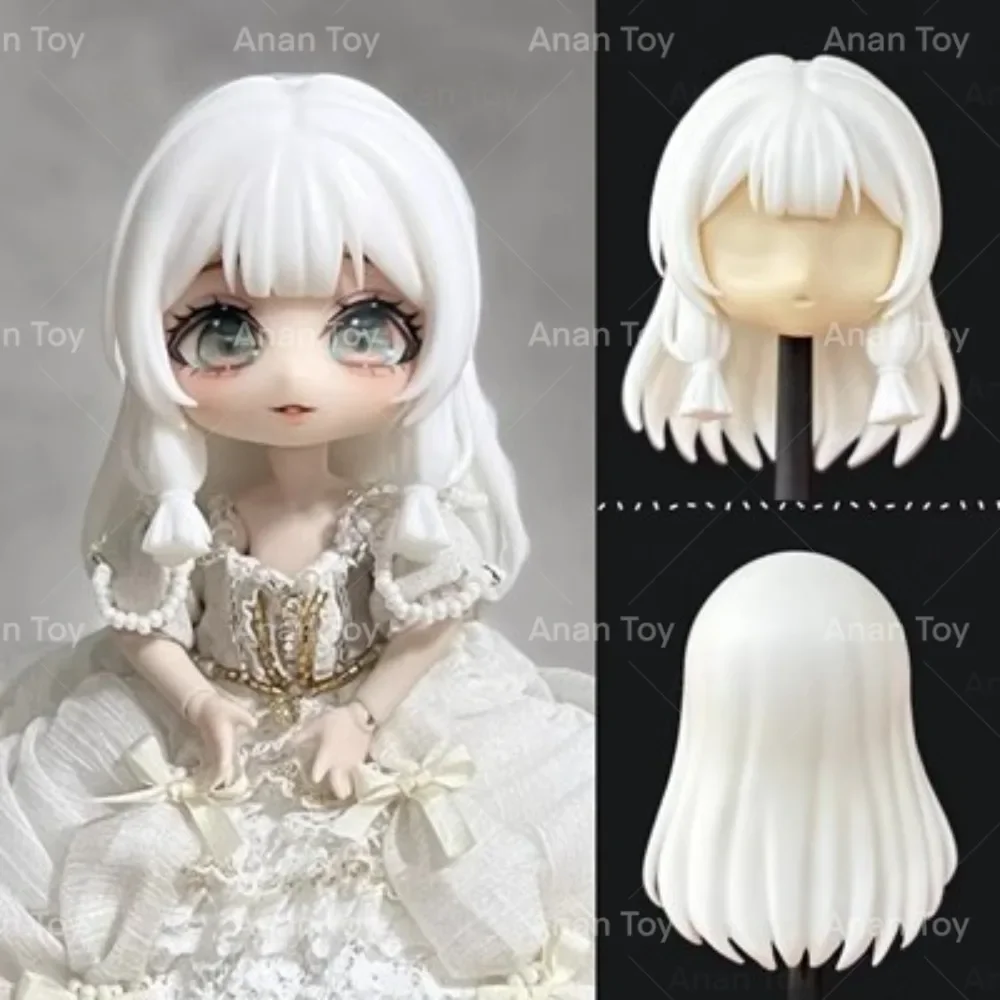 Kawaii Girl Hair Ob11 Ob22 GSC 1/12 White Wig Handmade Customized Product Anime Game Cosplay Toy Accessories Free Shipping