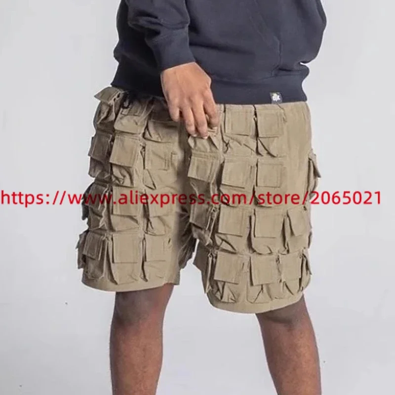 Flaneur 58 Pocket Cargo Work Shorts Men Women Ultra Multi Pocket Functional Drawstring Breeches