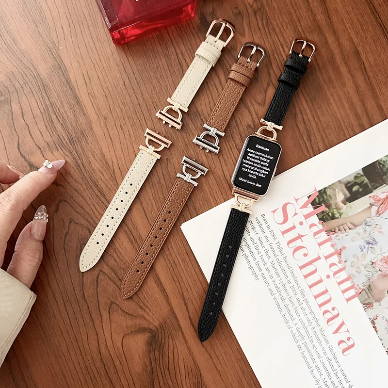 For Samsung Galaxy Fit 3 Metal+Leather Strap for Samsung fit 3 Smart Watch Accessories Wristband for Galaxy Fit 3 Bracelet Belt