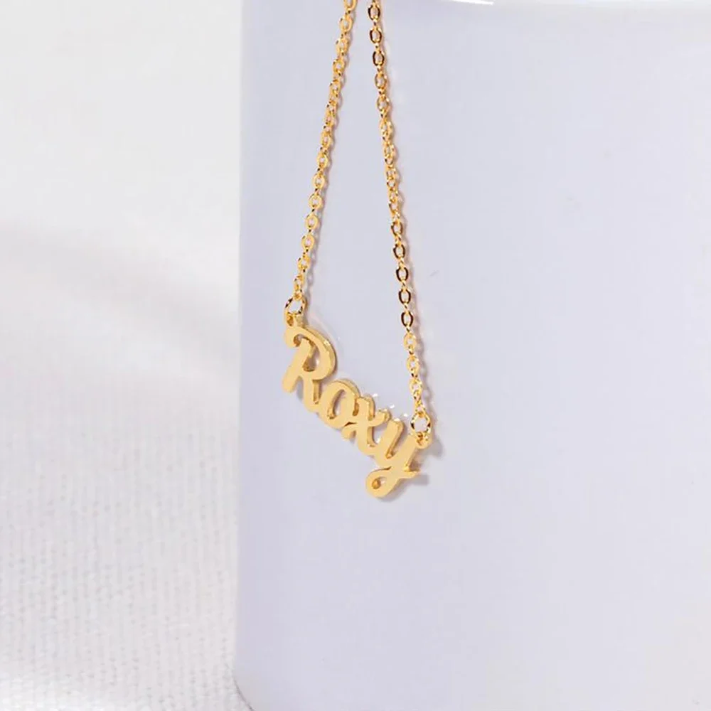 Mini-World Personalized Custom Child Necklace Baby Name Necklaces Sliver Gold Color Jewelry Cute Exquisite Children\'s Day Gift