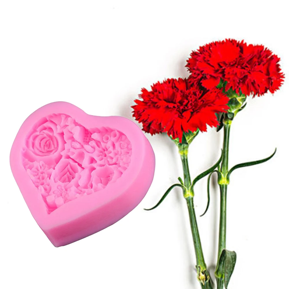 

3 Cake Mold Silicone Fondant Molds Baking Heart-shaped Polymer Clay DIY