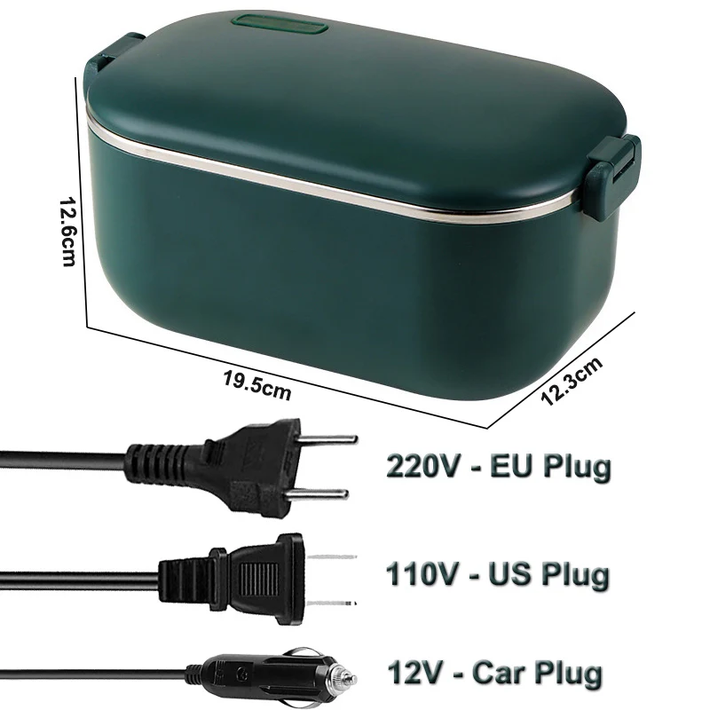 Podgrzewany elektrycznie pudełko na Lunch ze stali nierdzewnej wtyczka do usa ue 220V 110V 12V biuro na zewnątrz przenośne jedzenie podgrzewany