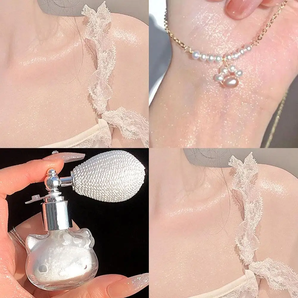 Glänzendes Glitzer-Körperpuder Highlighter Diamant Hochglanz-Glitzer Körperbronzer Highlighter-Puder Gesichtskontur Funkelndes Make-up – Detail 15