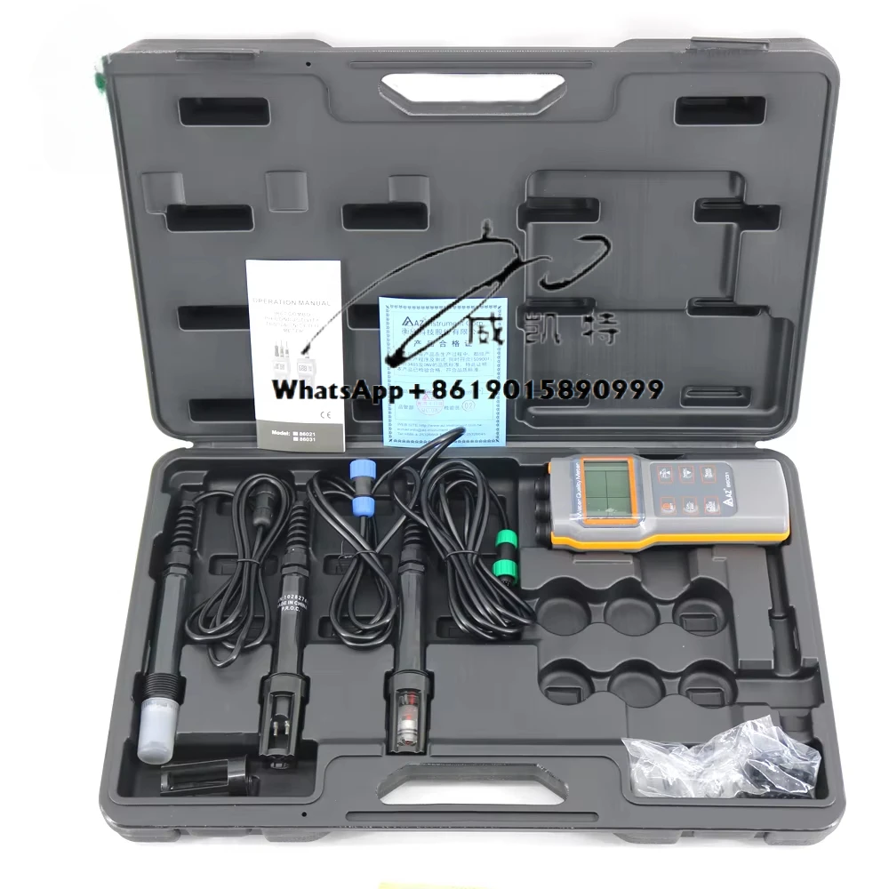 AZ86031 Water Quality Meter, Dissolved Oxygen Tester PH Meter, Conductivity Salinity Meter