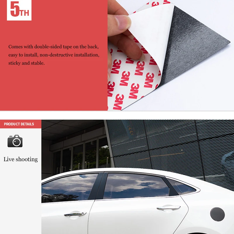 6 قطعة عمود مصقول المشاركات نافذة غطاء الكسوة BC العمود ملصقات لاند روفر Lr2 فريلاندر 2 2007-2015 اكسسوارات السيارات