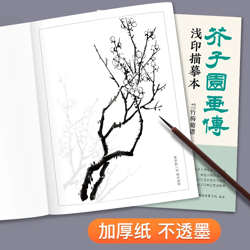 The Sketch of the Orchid, Bamboo, Plum and Chrysanthemum from the Mustard Seed Garden Painting Biography - Image 4