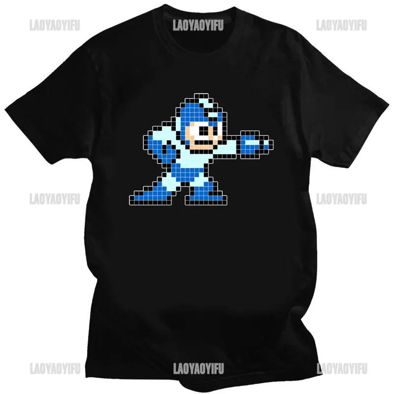 Official Megaman Player Select Men\'S T-Shirt Mega Man Video Game Men Printed Tee Fashion Summer Cotton Casual Men\'S Gift T Shirt