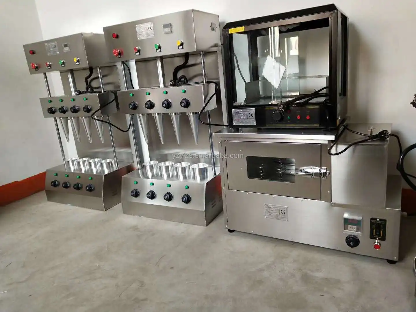 Small Portable Automatic Commercial Waffle Cone Making Pizza Cone Machine Ice Cream Edible Cone Cup Wafer Biscuit Maker Machine