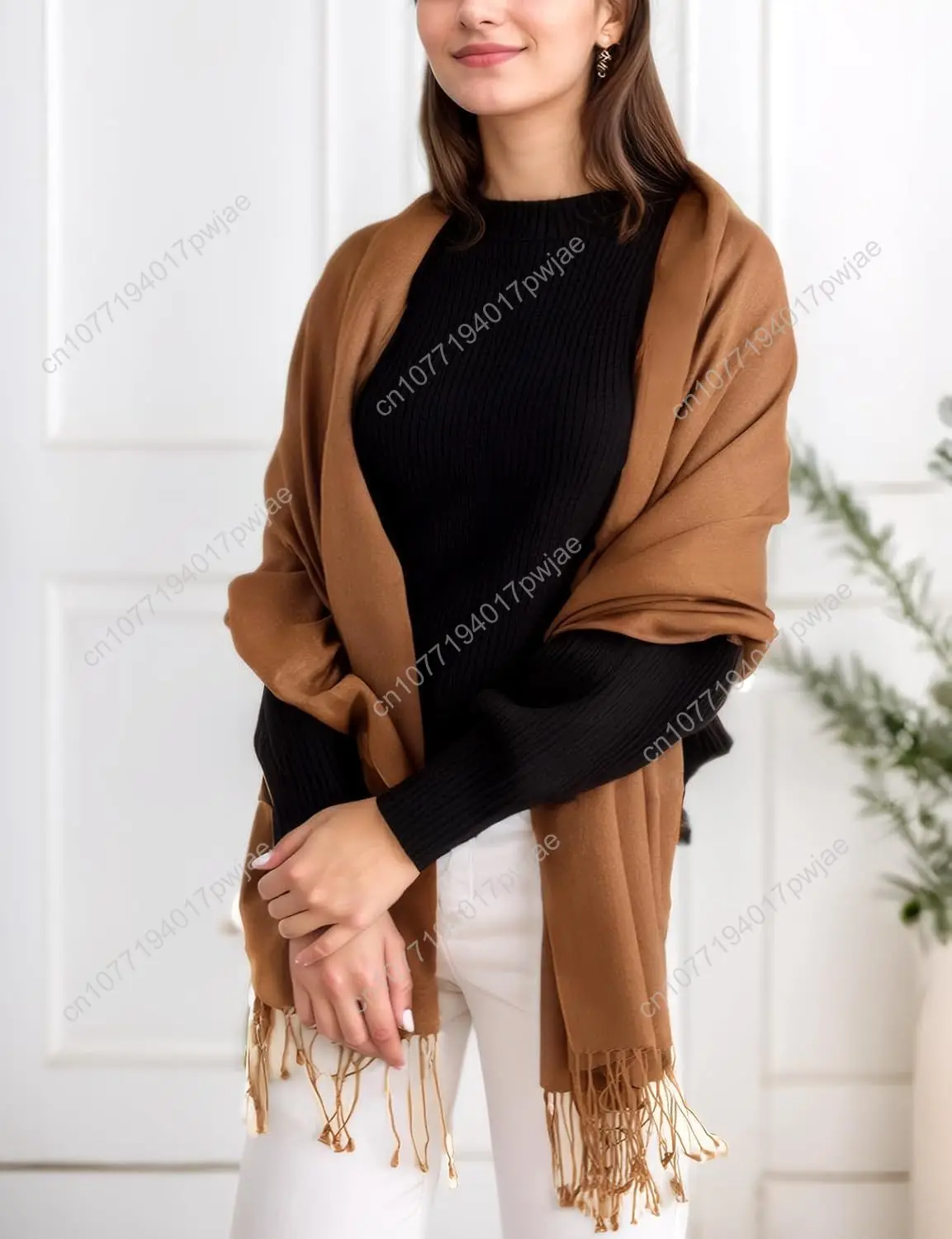 Achillea Soft Silky Pashmina Scarf for Women – Shawl Wrap for Evening Dresses, Bridesmaids, Weddings & Everyday Wear