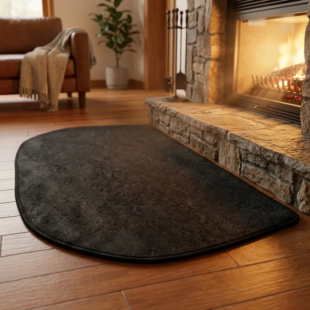 1pc Heat Resistant Fireplace Mat Floor Protector Pad Fire Retardant for protection Pad Wood Stove Fire Indoor Fireplace Floor