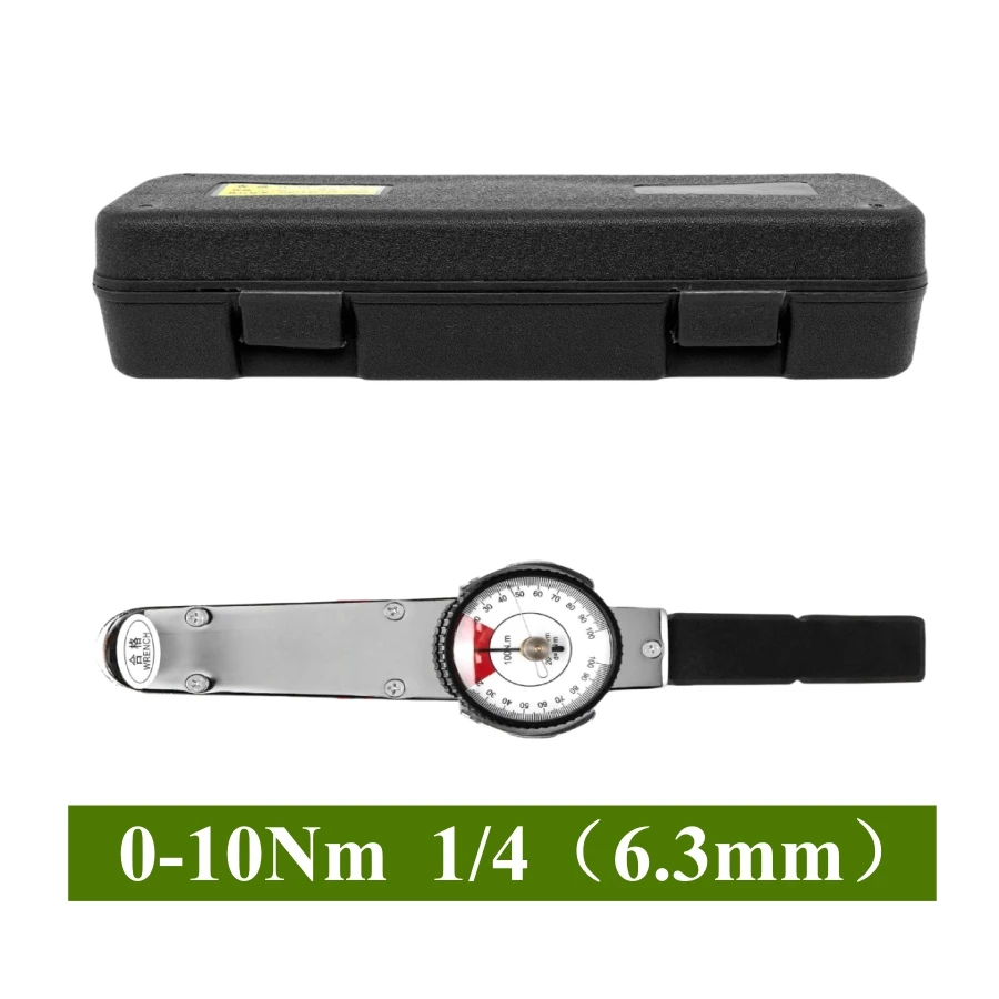 4 maten meetklok-momentsleutel, 2-richtings cursor-sleutel 0-100 N.m, 1/2 inch aandrijving met momentsleutelindicator voor Au - afbeelding 1