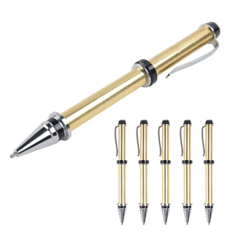 ABKW-6 Pieces Wood Turning Pen Set With Refills Rotating Pen Kit For Wood Turning Bulk Lathe Turning Supplies For Pen Making