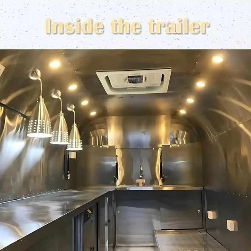 شاحنة الغذاء مقطورة القهوة بائع الشارع فان الطعام القهوة هوت دوج عربة صغيرة خمر الغذاء مقطورة شاحنة مجهزة بالكامل