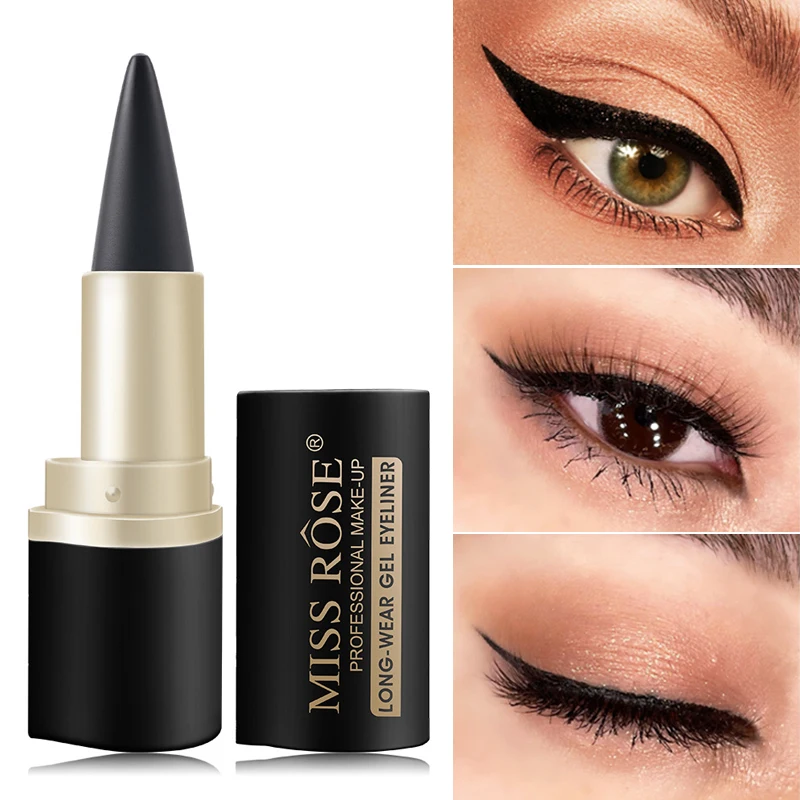 1PC crema per Eyeliner impermeabile nera lunga durata facile da indossare Eyeliner Gel opaco penna per Eyeliner ad asciugatura rapida trucco cosmetico