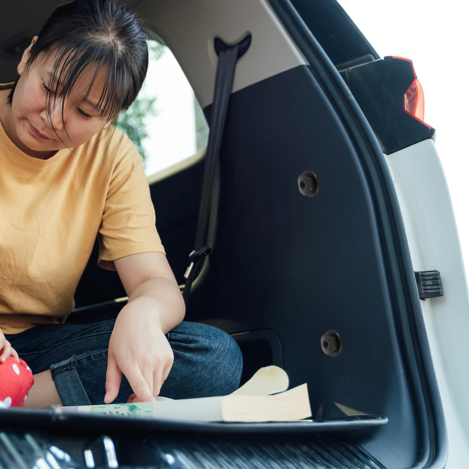 Ganchos de accesorios para maletero, sistema de seguridad de carga fuerte para organización de maletero de coche, equipaje, equipo para colgar comestibles, 4 Uds.