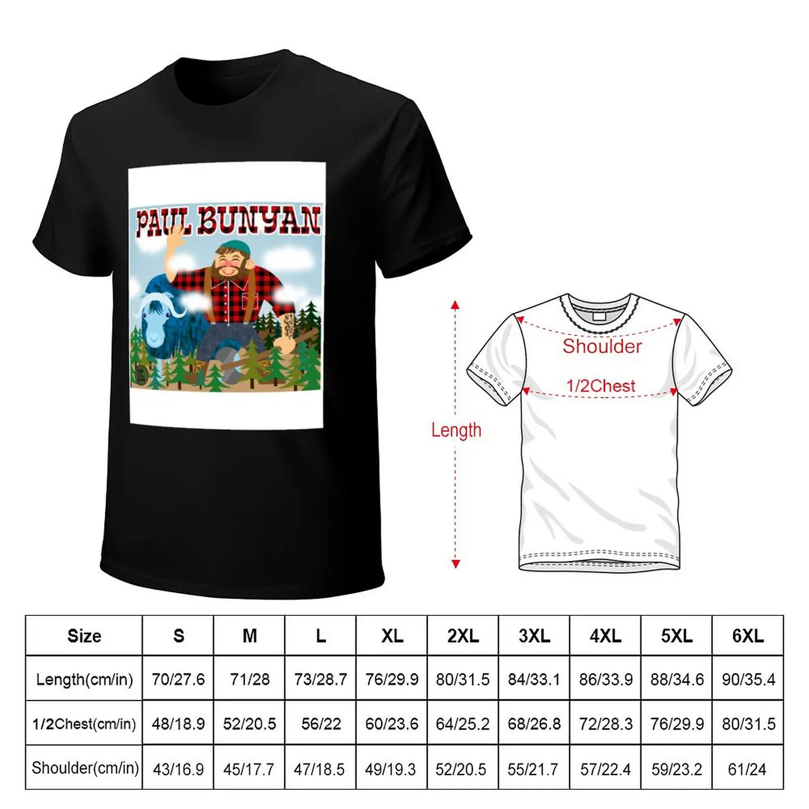 Paul Bunyan T-Shirt graphic shirts new edition anime figures shirts graphic tees graphic tee shirt men