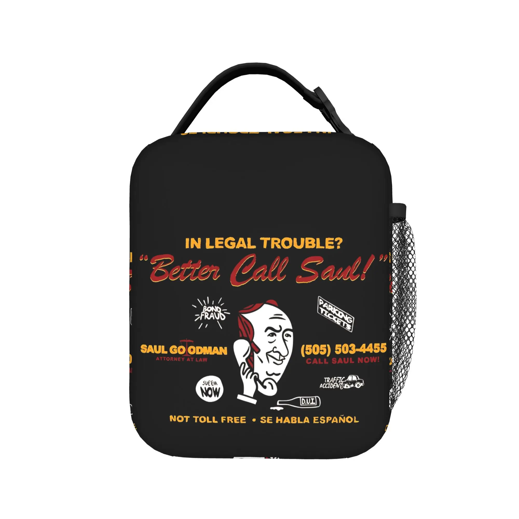 Sac à déjeuner Saul Goodman Attorney at Law Breaking Bad, boîte à lunch scolaire pour adulte, sac fourre-tout graphique rétro, sacs alimentaires, sac isotherme portable