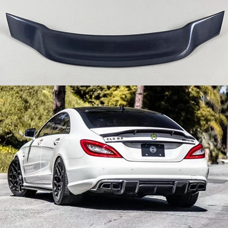 For Mercedes-Benz CLS W218 R/PSM/GT/AMG Style Carbon Fiber Rear Spoiler Trunk Wing 2011-2017