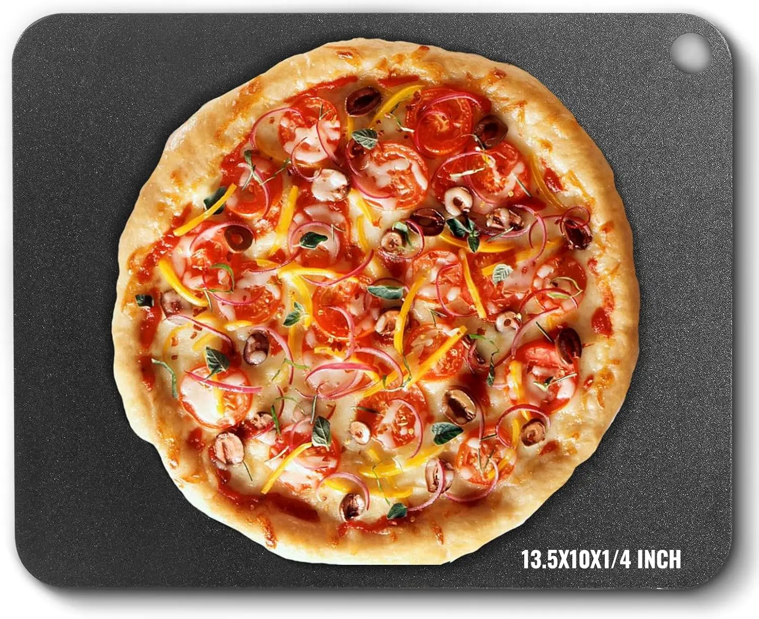 

Pizza Steel,13.5"x10"x1/4" Pizza Steel Plate for Oven, Pre-Seasoned Carbon Steel Pizza Baking Stone with 20X Higher Conductivity