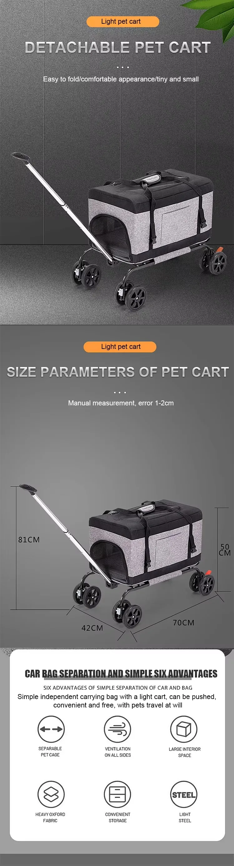 Luxury Folding Pet Stroller Dog/Outdoor Dog Stroller Pet Stroller