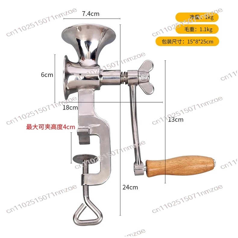 

Ручная кофемолка из нержавеющей стали - домашняя ручная мельница для кофе в зернах и мельница с жерновами для свежемолотой кофе