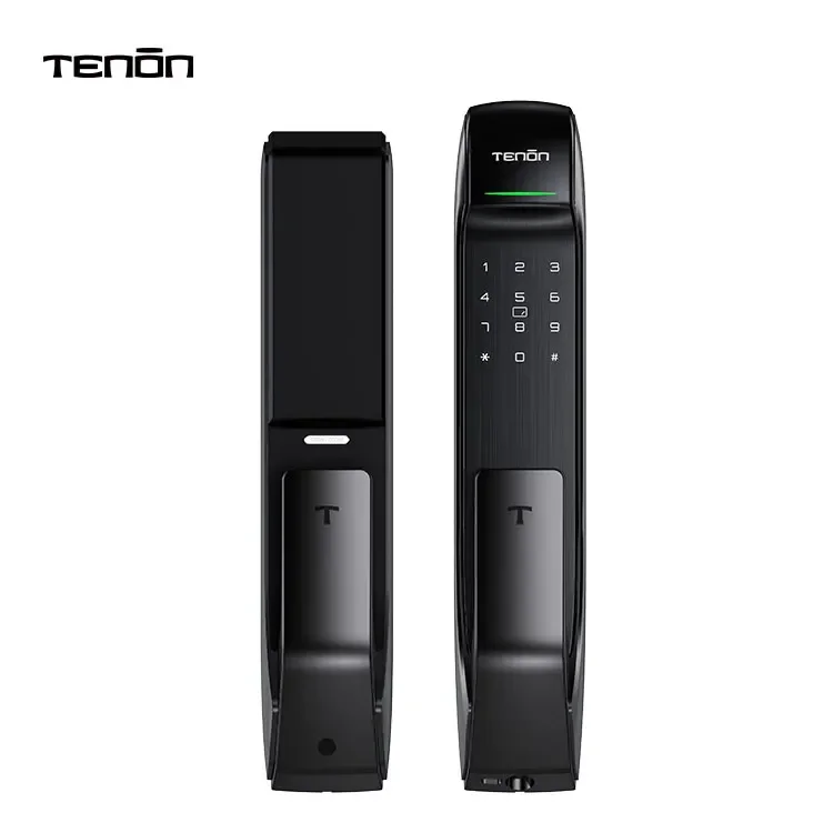 Tenon A2 Electronic Smart Lock Tuya Push Pull Intelligent Fingerprint Digital Smart Door Lock For Apartment Building